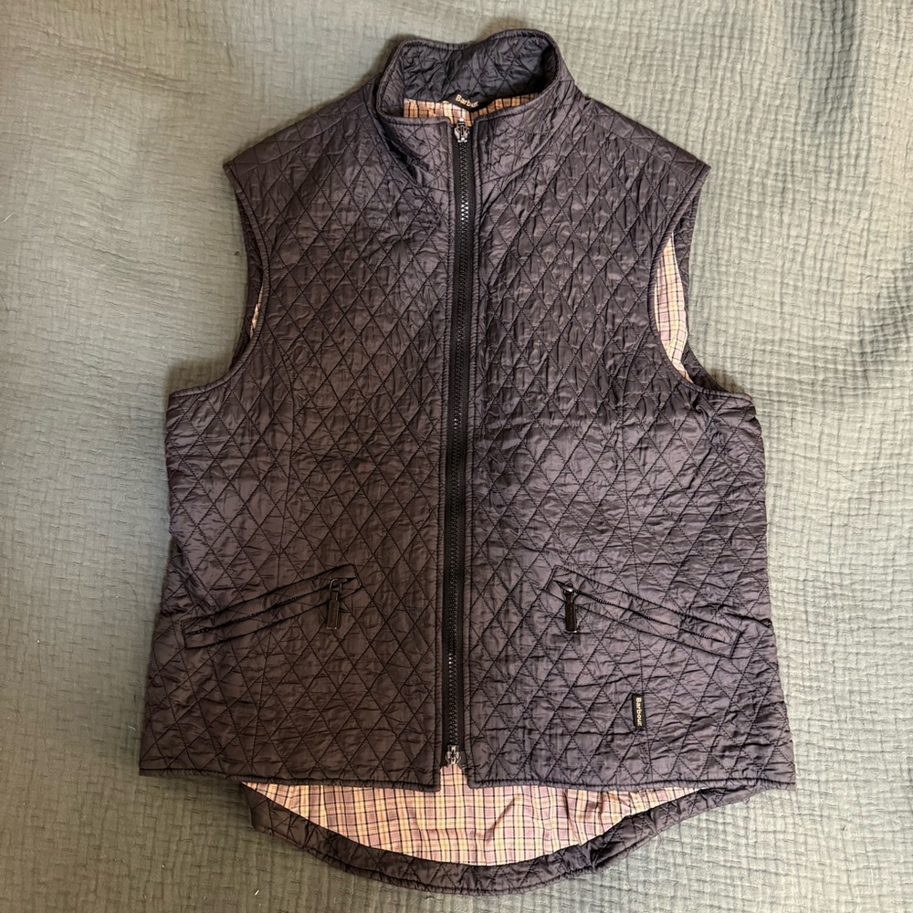 Barbour Quilted Black Vest